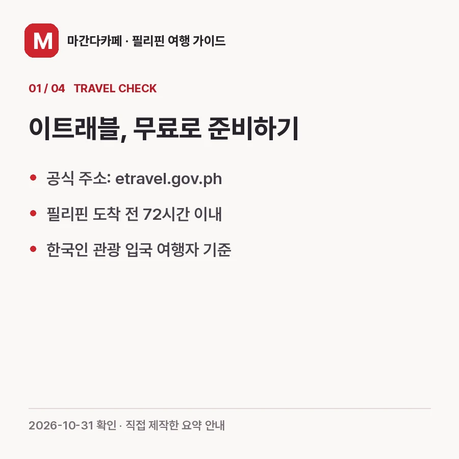 이트래블(eTravel) 최신 작성방법: 무료 등록부터 입국 QR 저장까지 핵심 안내